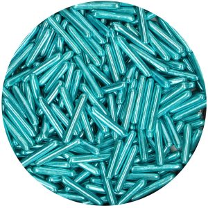 Palitos azúcar azul metalizado