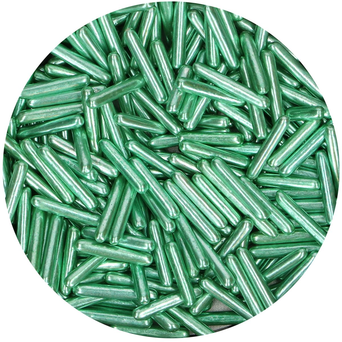 Palitos azúcar verde metalizado