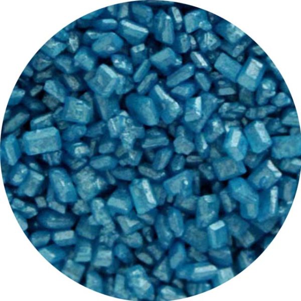 Cristales de azúcar azul metalizado