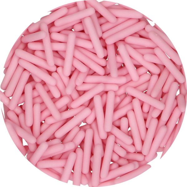 Palitos de azúcar rosa mate