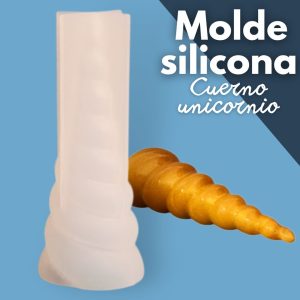 Portada molde silicona cuerno unicornio
