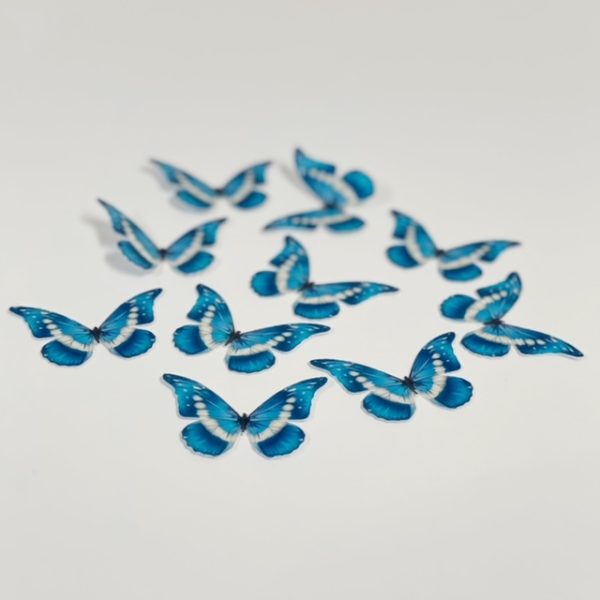 Mariposa azul de oblea
