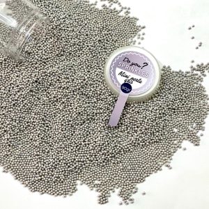 Portada mini perla plata gris