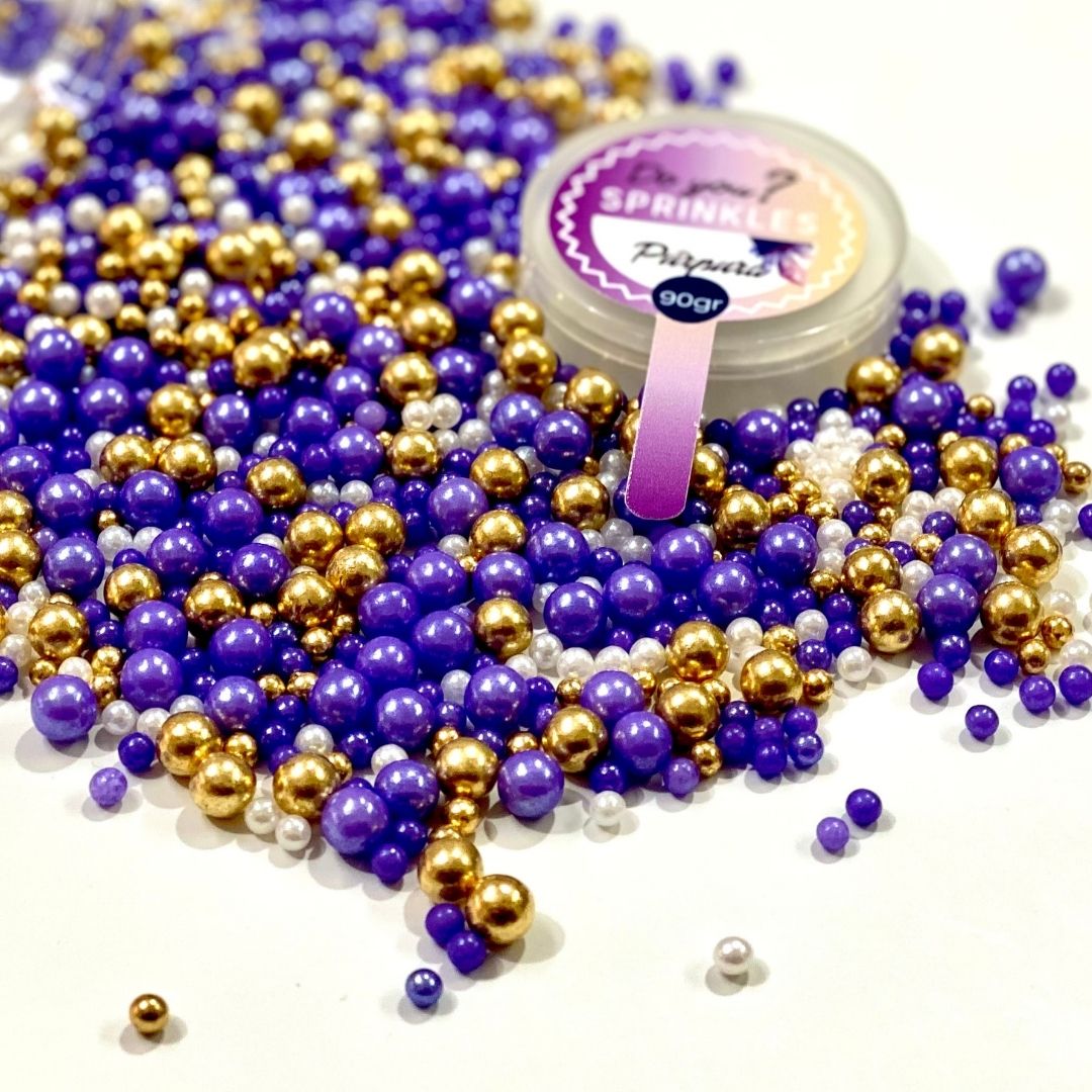 Perlas comestibles púrpura