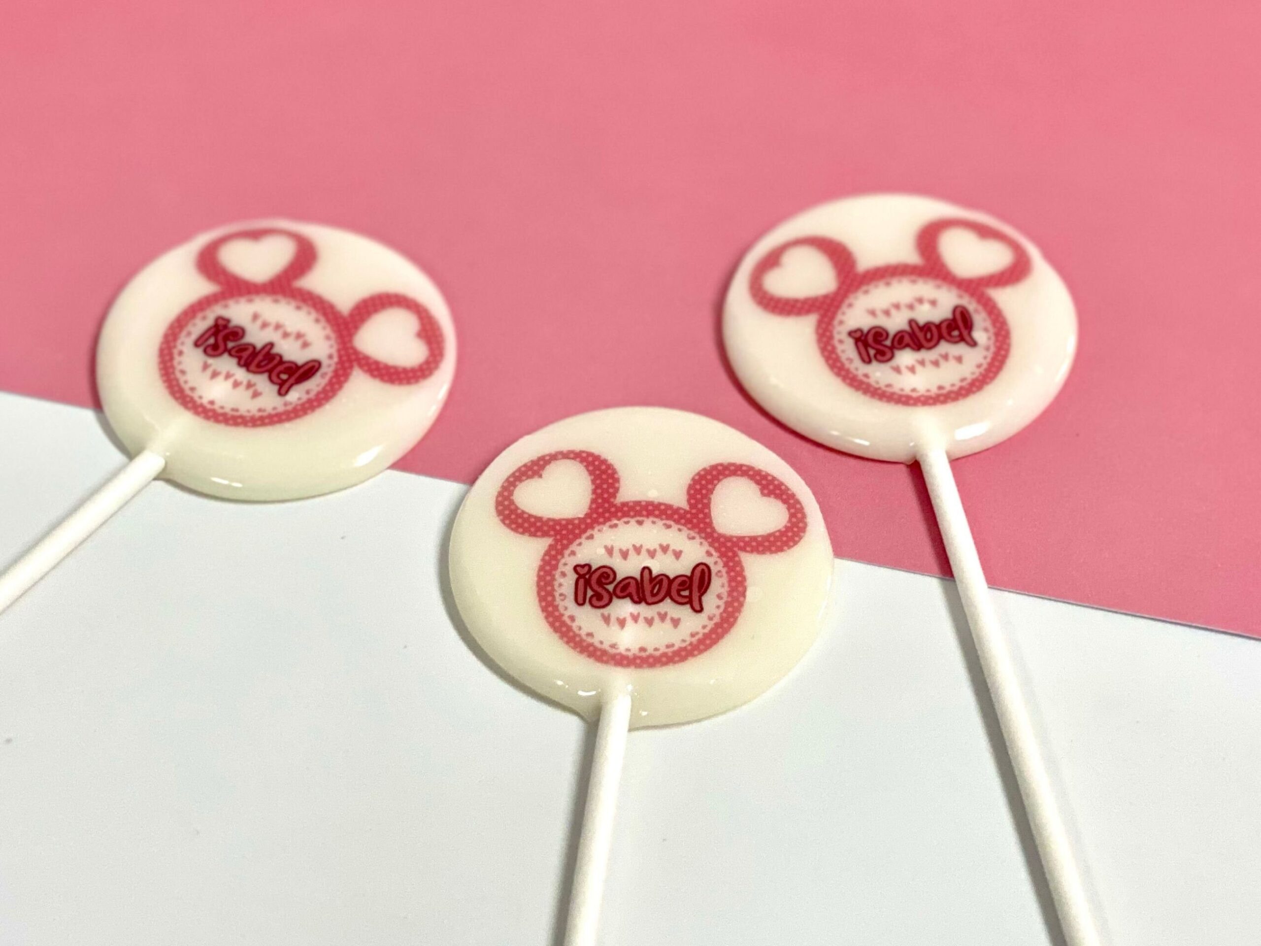 Piruletas personalizas silueta rosa Minnie - Imagen 4