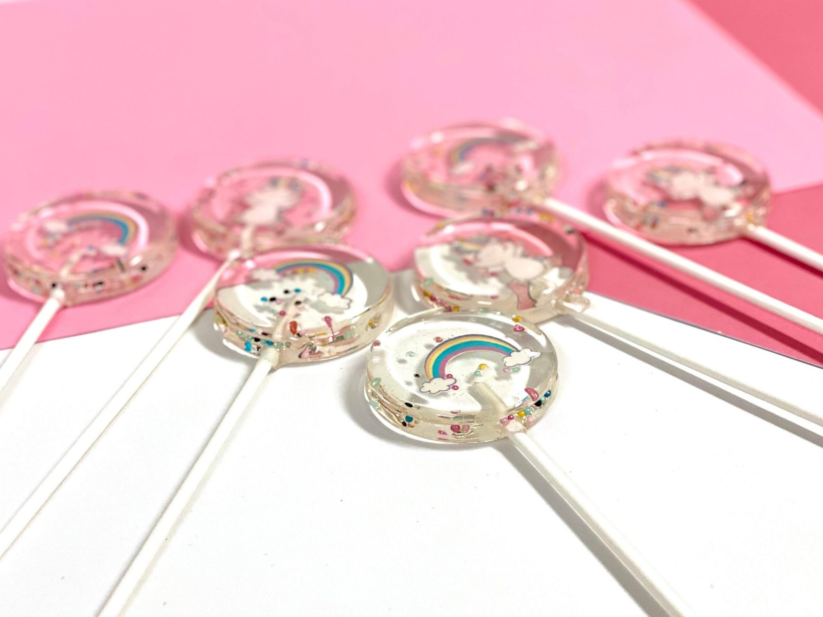 Piruletas personalizadas baby unicornio arcoiris - Imagen 3