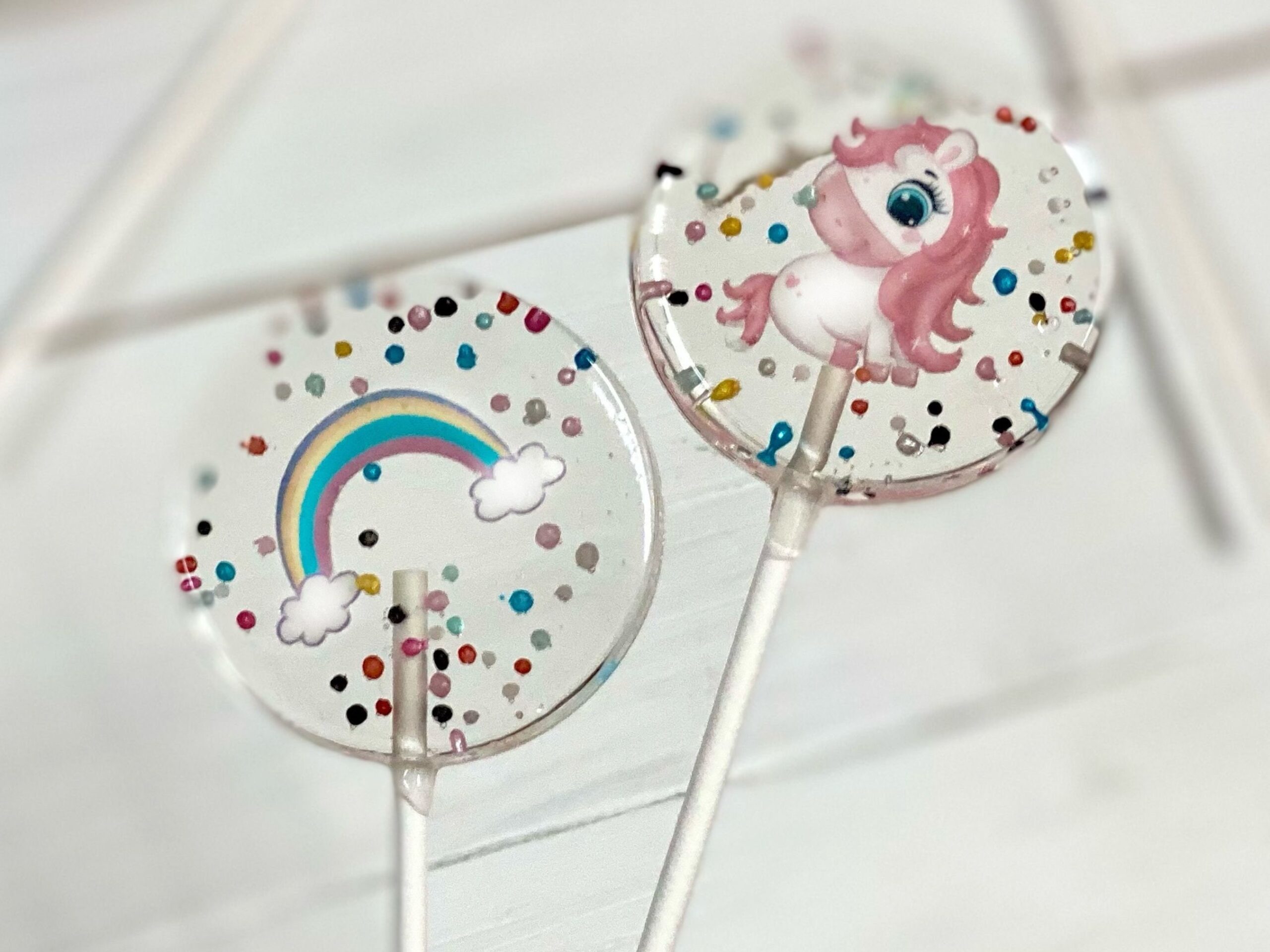Piruletas personalizadas unicornio y arcoiris - Imagen 4