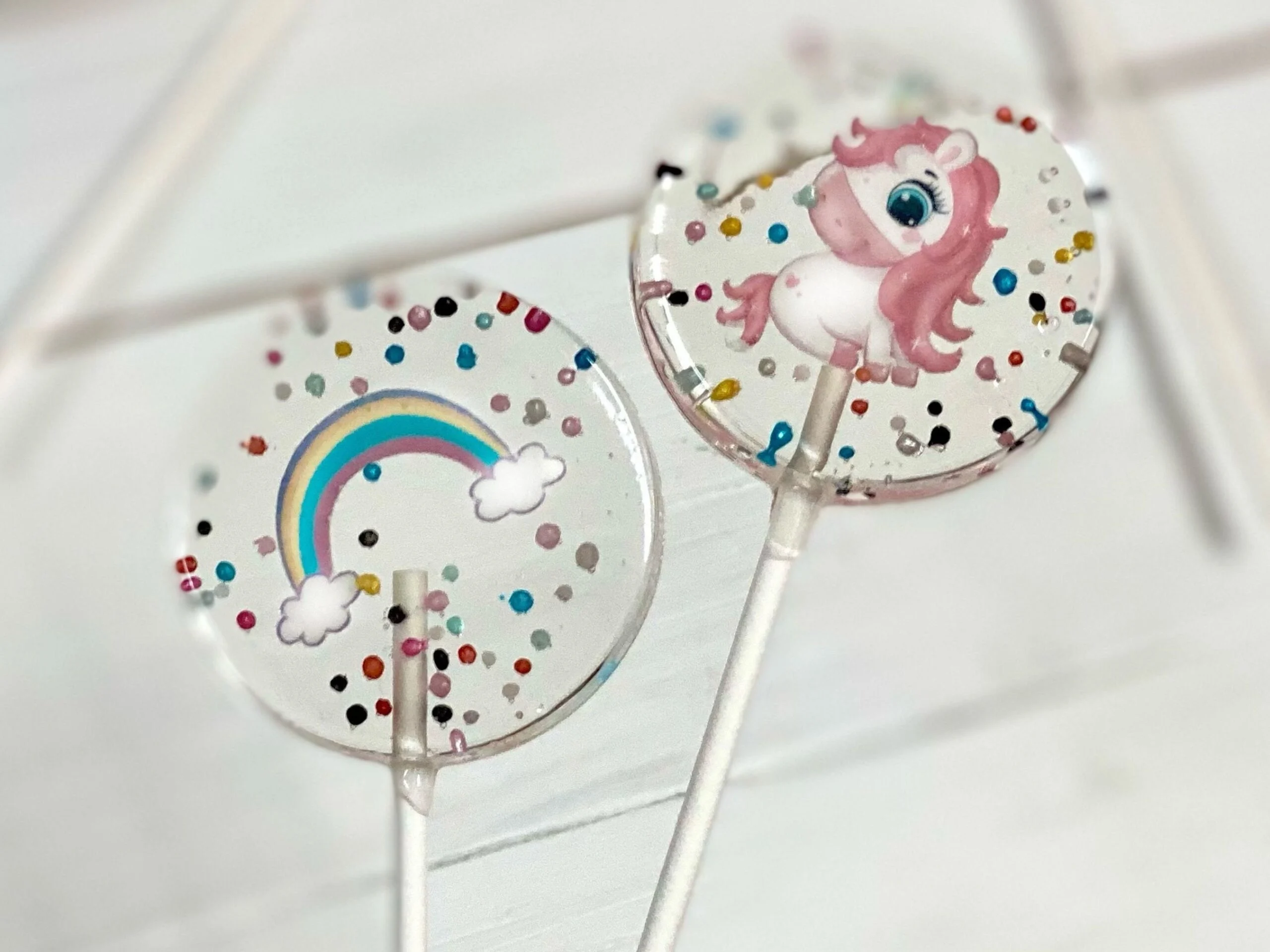 Piruletas personalizadas unicornio y arcoiris - Imagen 4