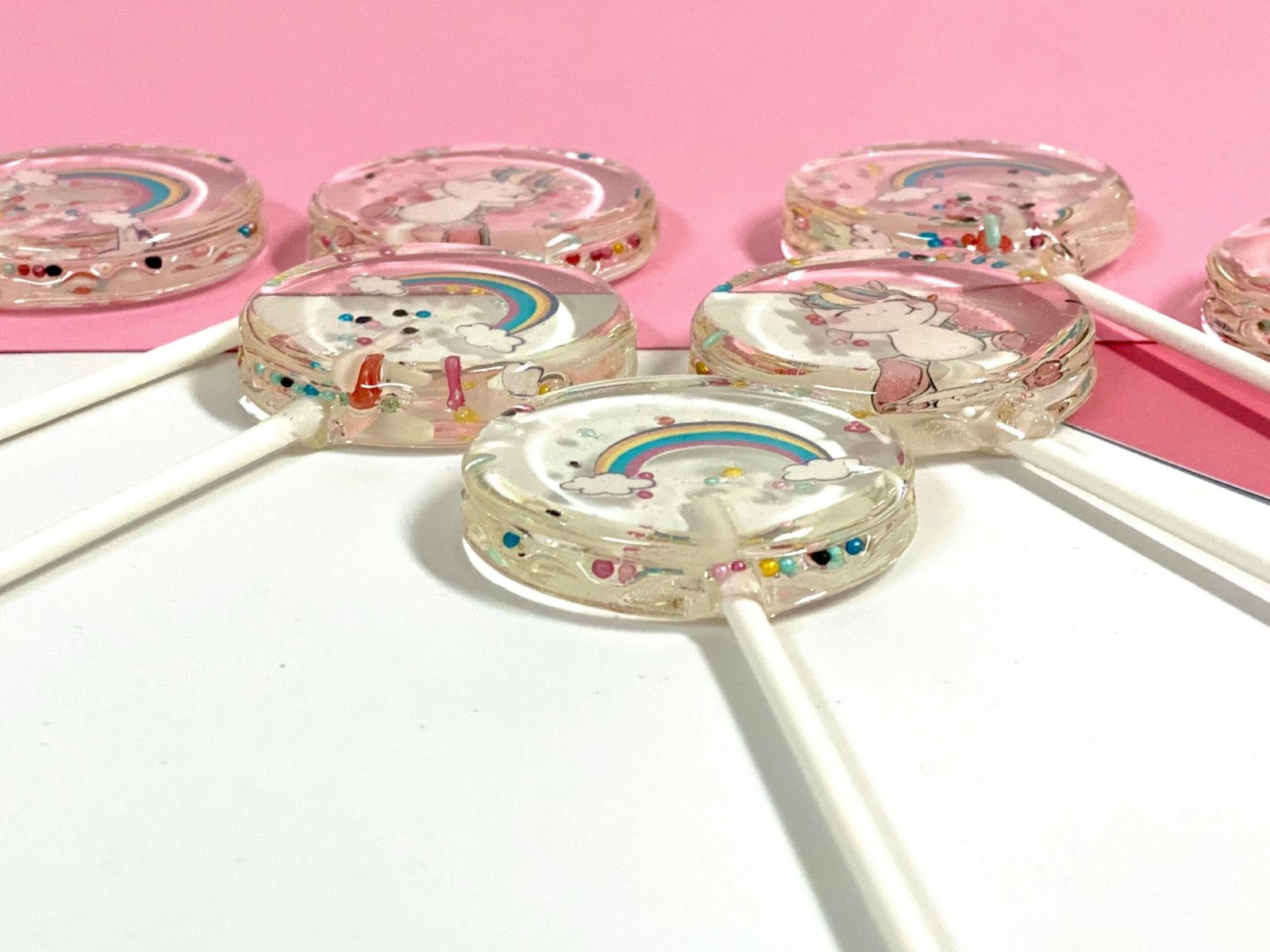 Piruletas personalizadas baby unicornio arcoiris - Imagen 4