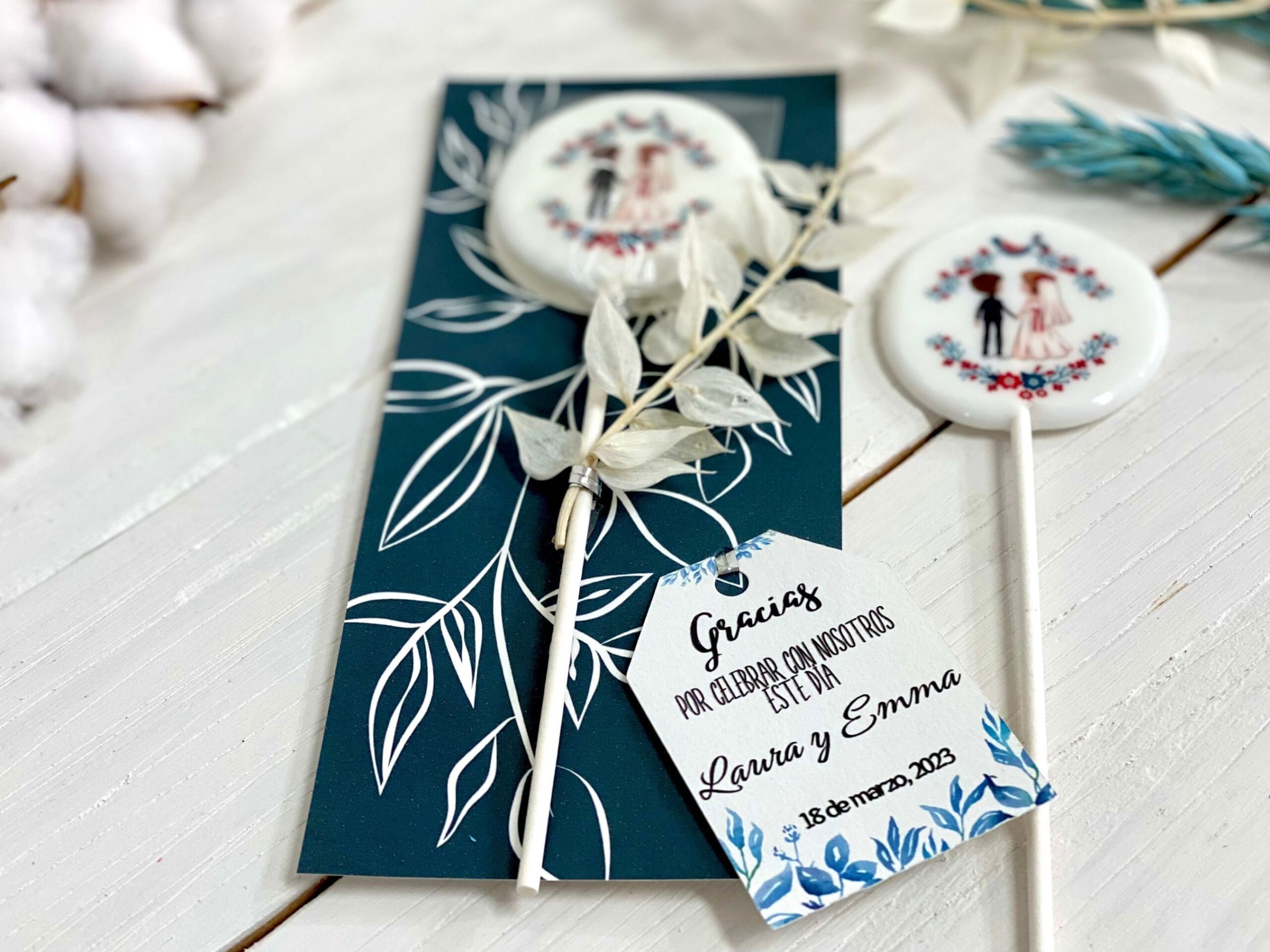 Detalles de boda con ilustración personalizada - Imagen 6