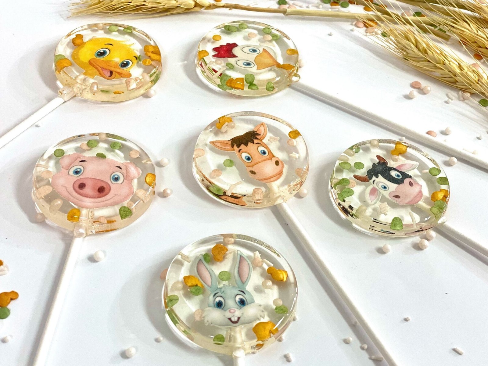 Piruletas personalizadas animales de granja - Imagen 2