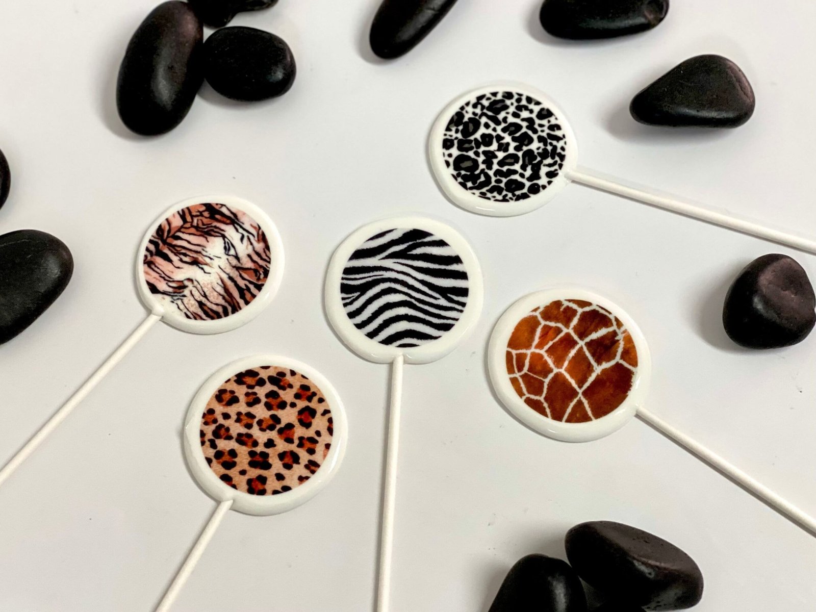 Piruletas personalizadas animal print