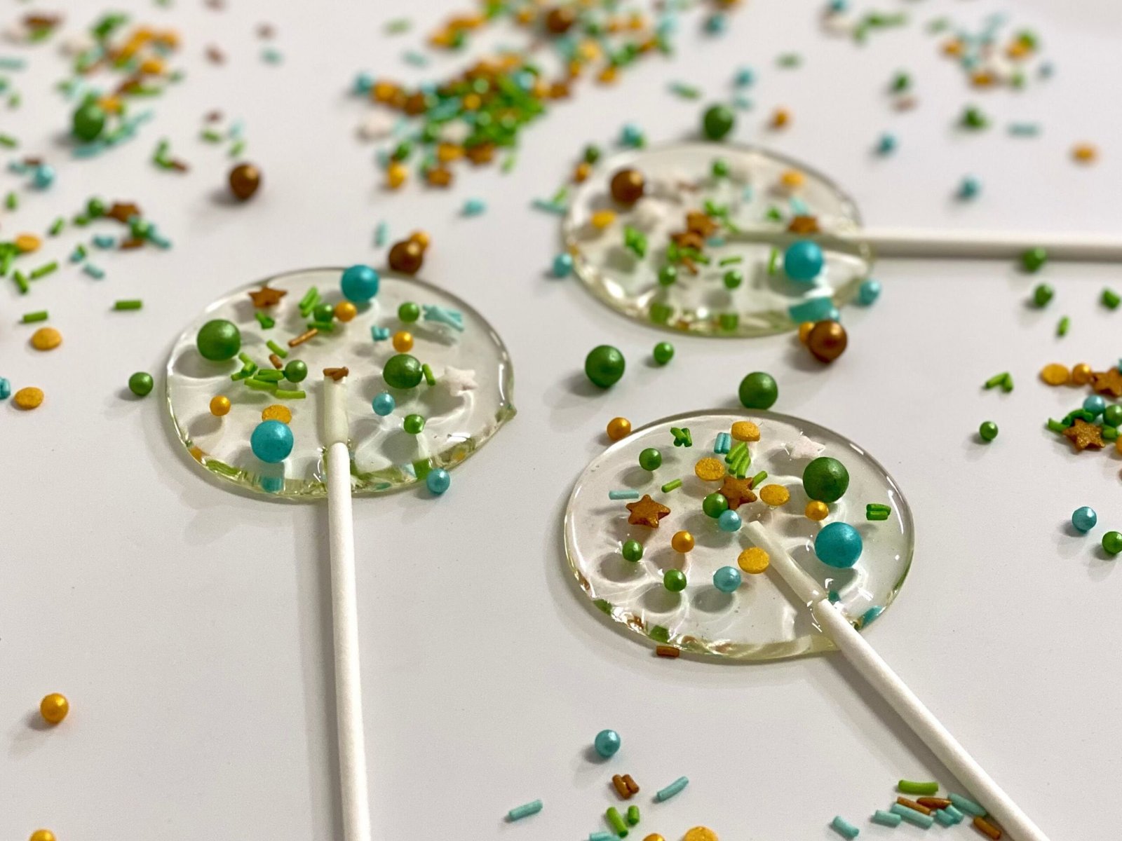 Piruletas personalizadas sprinkles navideños - Imagen 2
