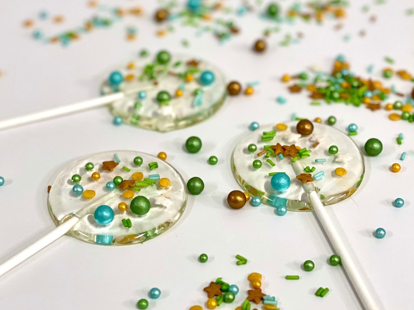 Piruletas personalizadas sprinkles navideños - Imagen 3