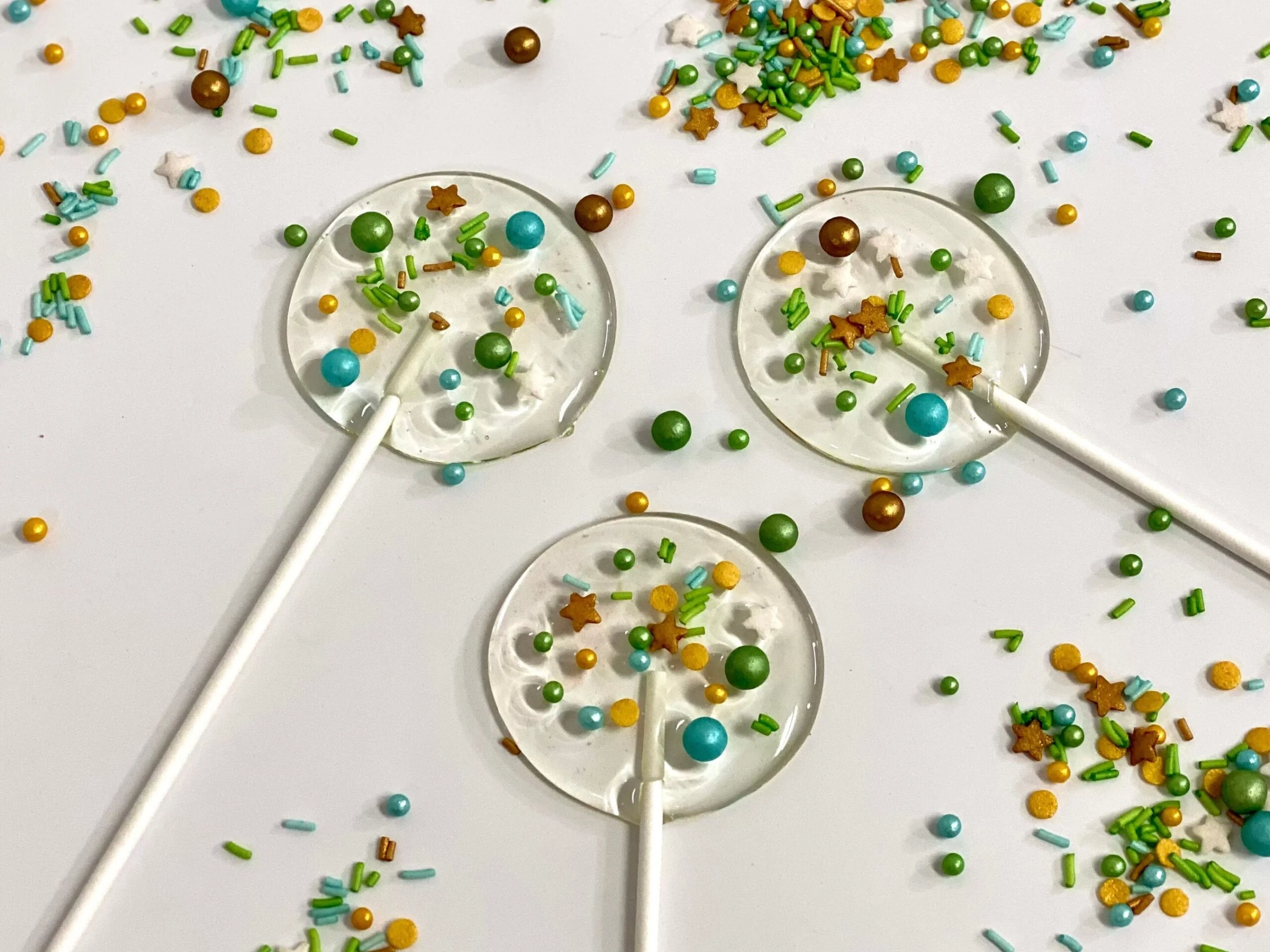 Personalized Christmas Sprinkles Lollipops