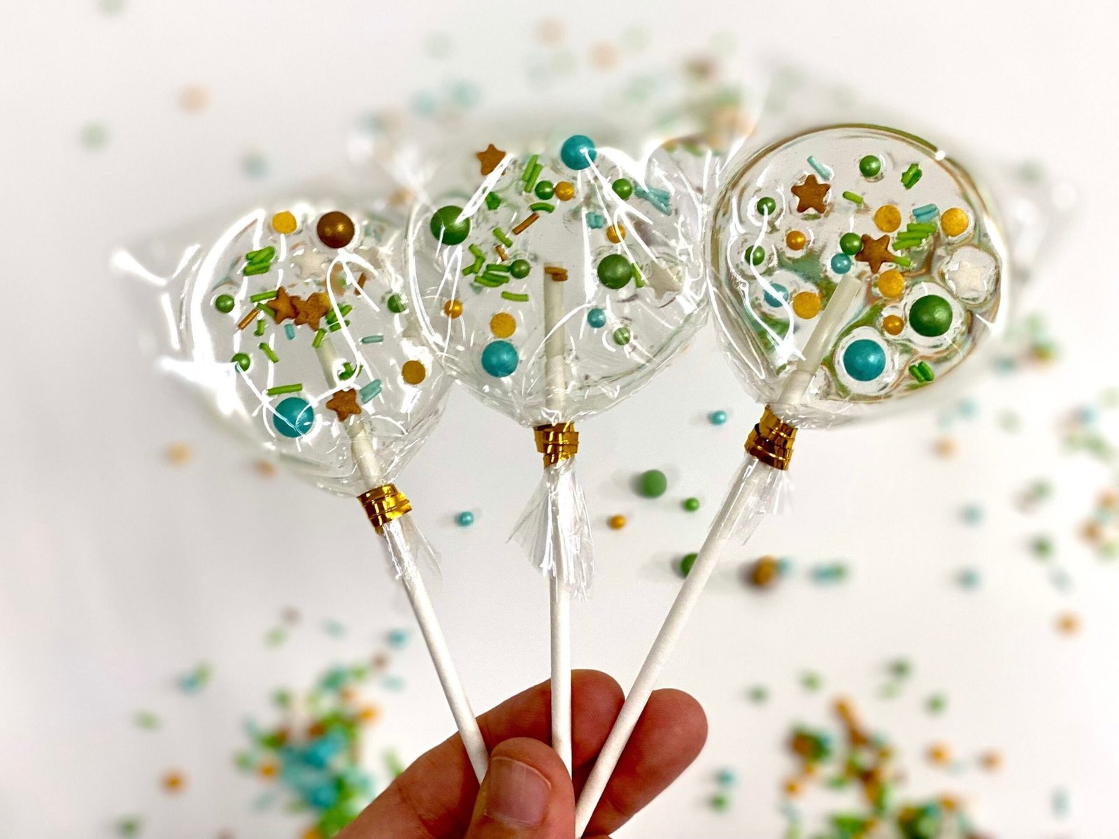 Piruletas personalizadas sprinkles navideños - Imagen 5