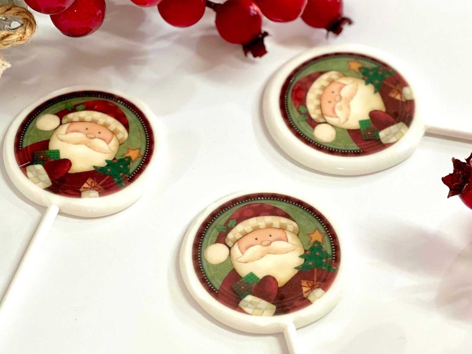 Piruletas personalizadas Santa Claus vintage - Imagen 4