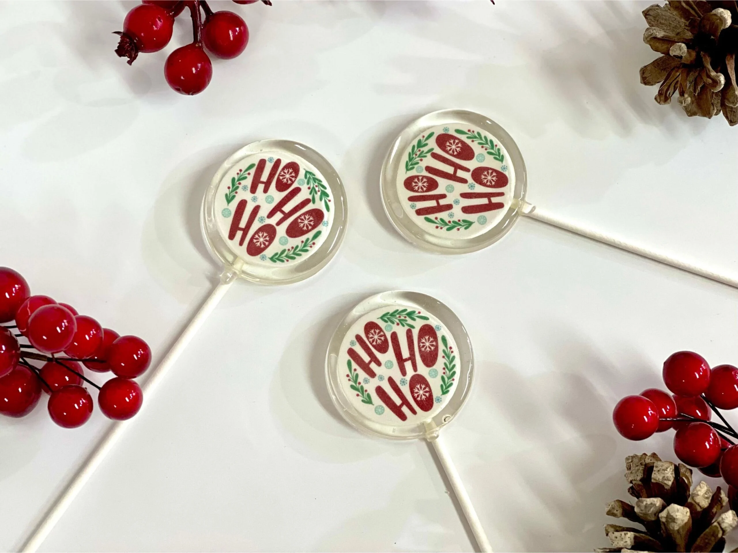 Piruletas personalizadas navideñas Ho Ho Ho-liday
