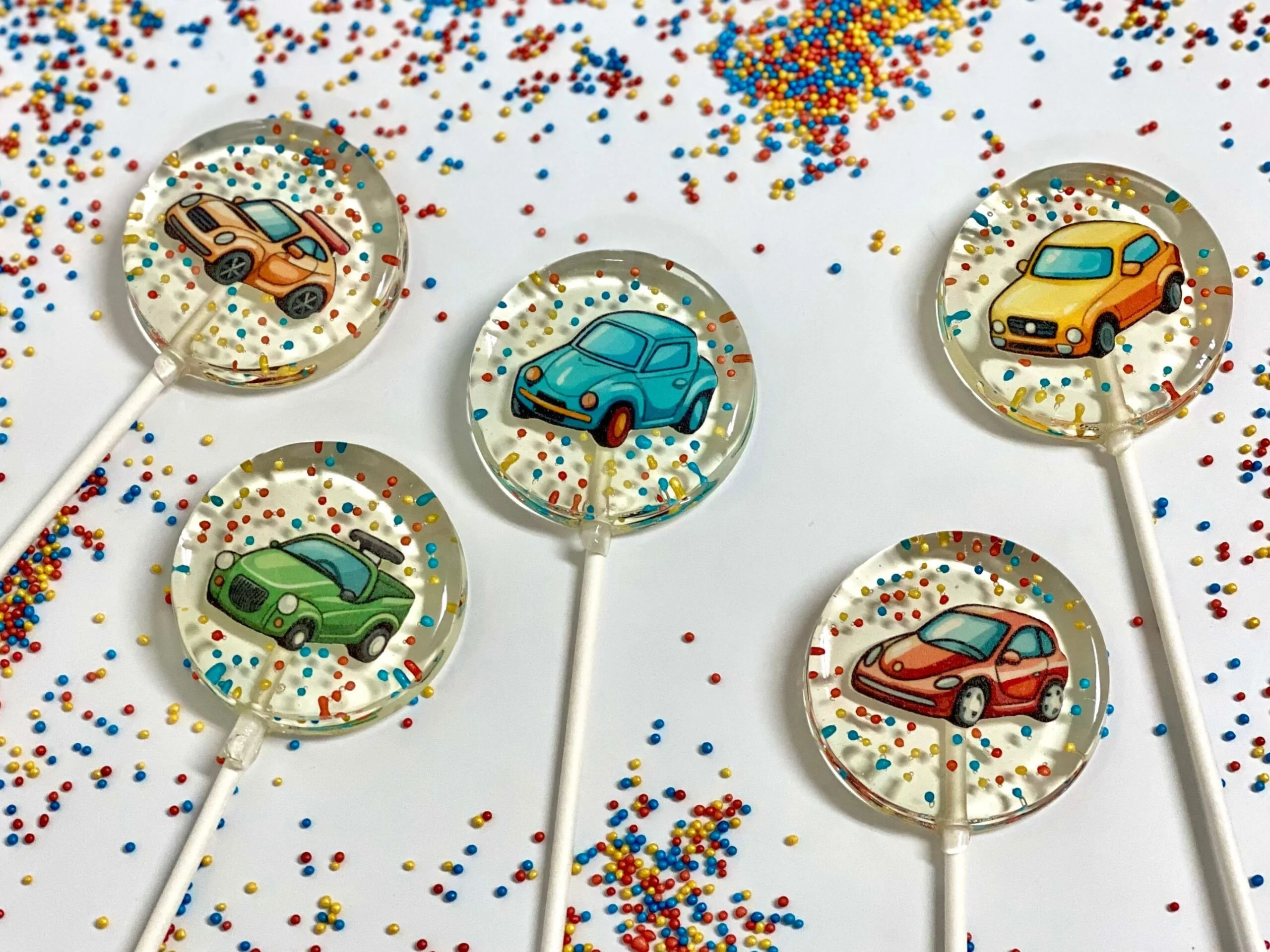 Custom lollipops colored cars