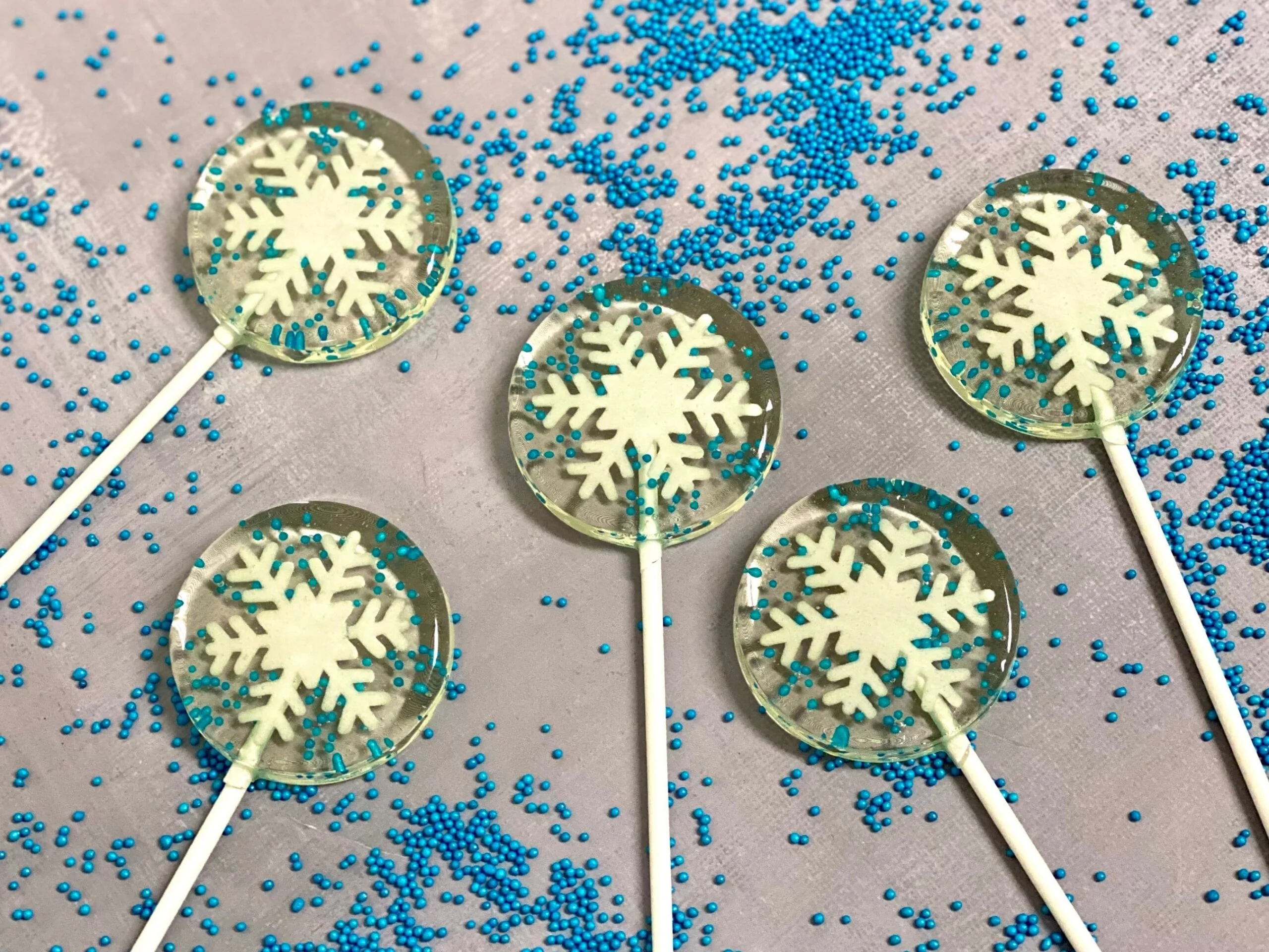 Piruletas personalizadas copo de nieve