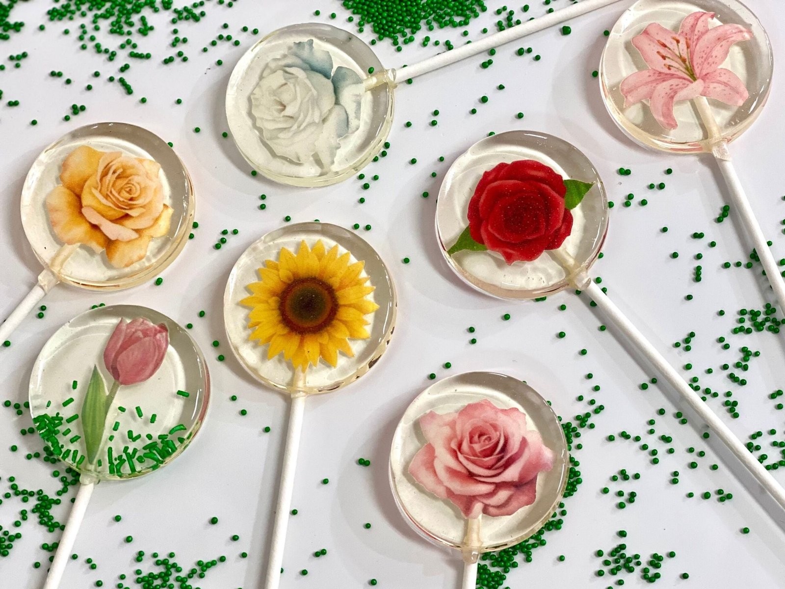 Piruletas personalizadas mix flores - Imagen 4