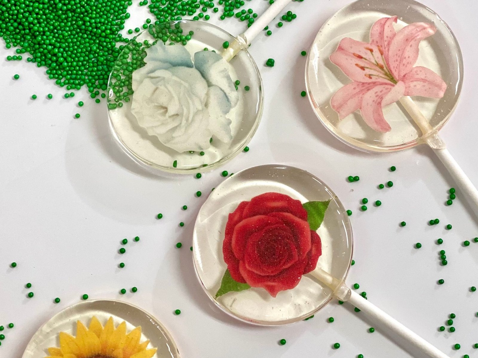 Piruletas personalizadas mix flores - Imagen 6