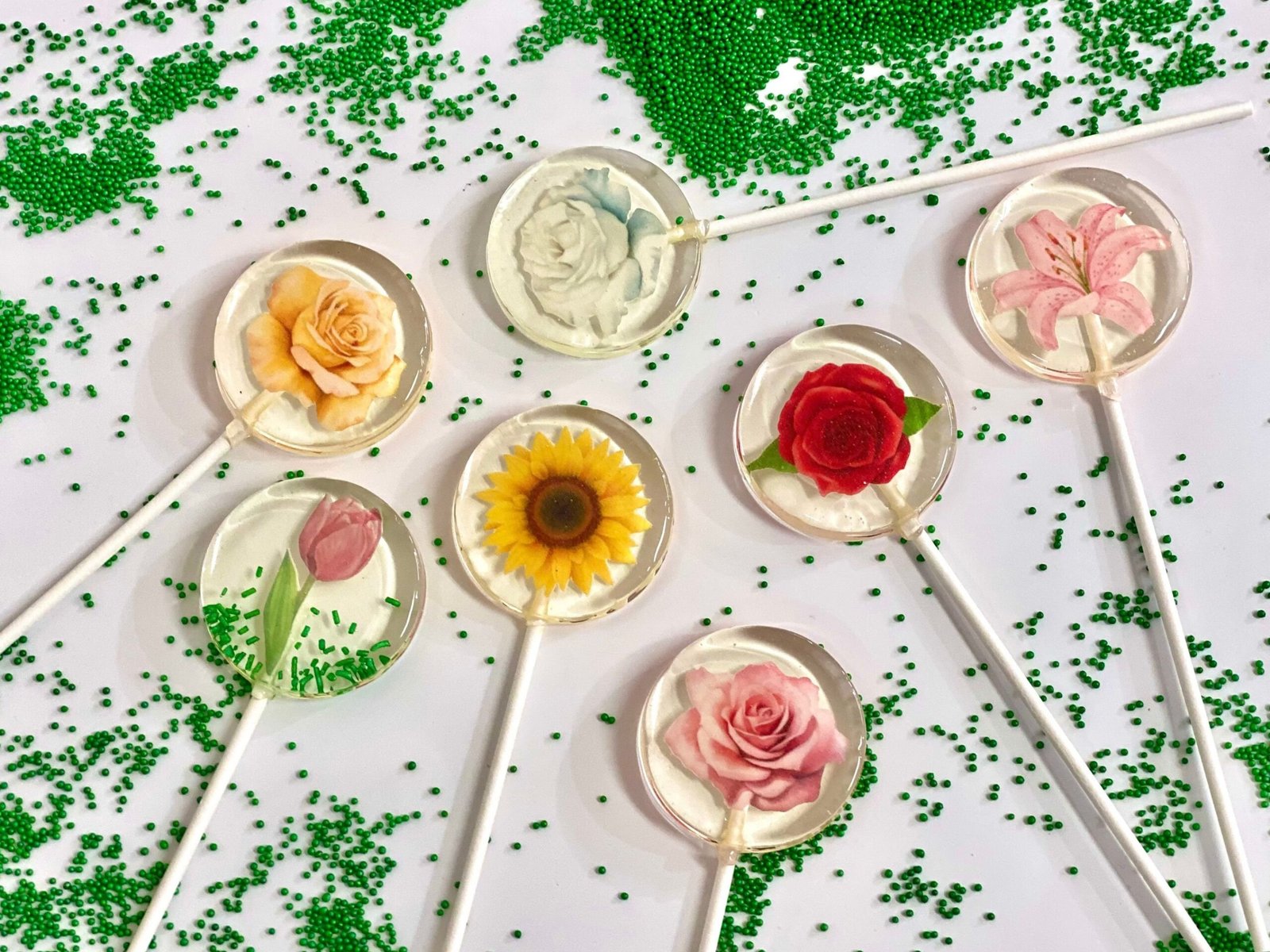 Piruletas personalizadas mix flores