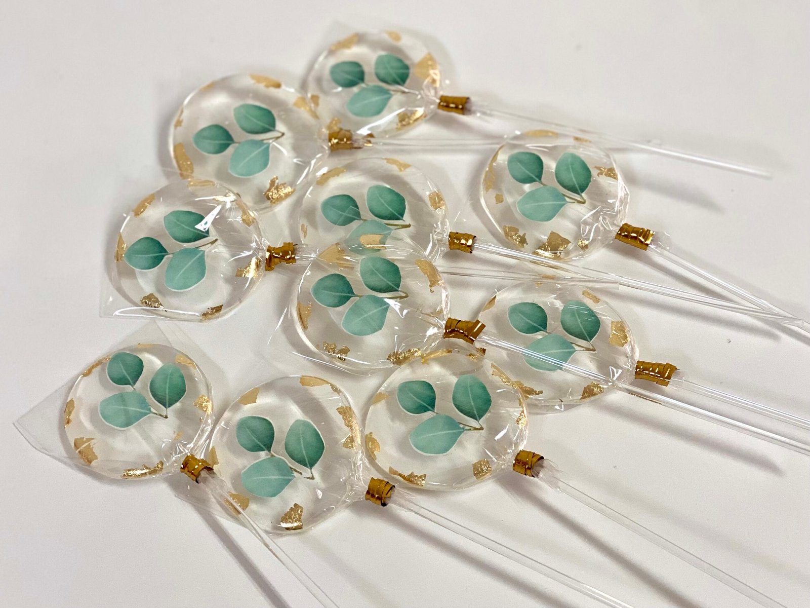 Piruletas personalizadas flor de ecucalipto - Imagen 4