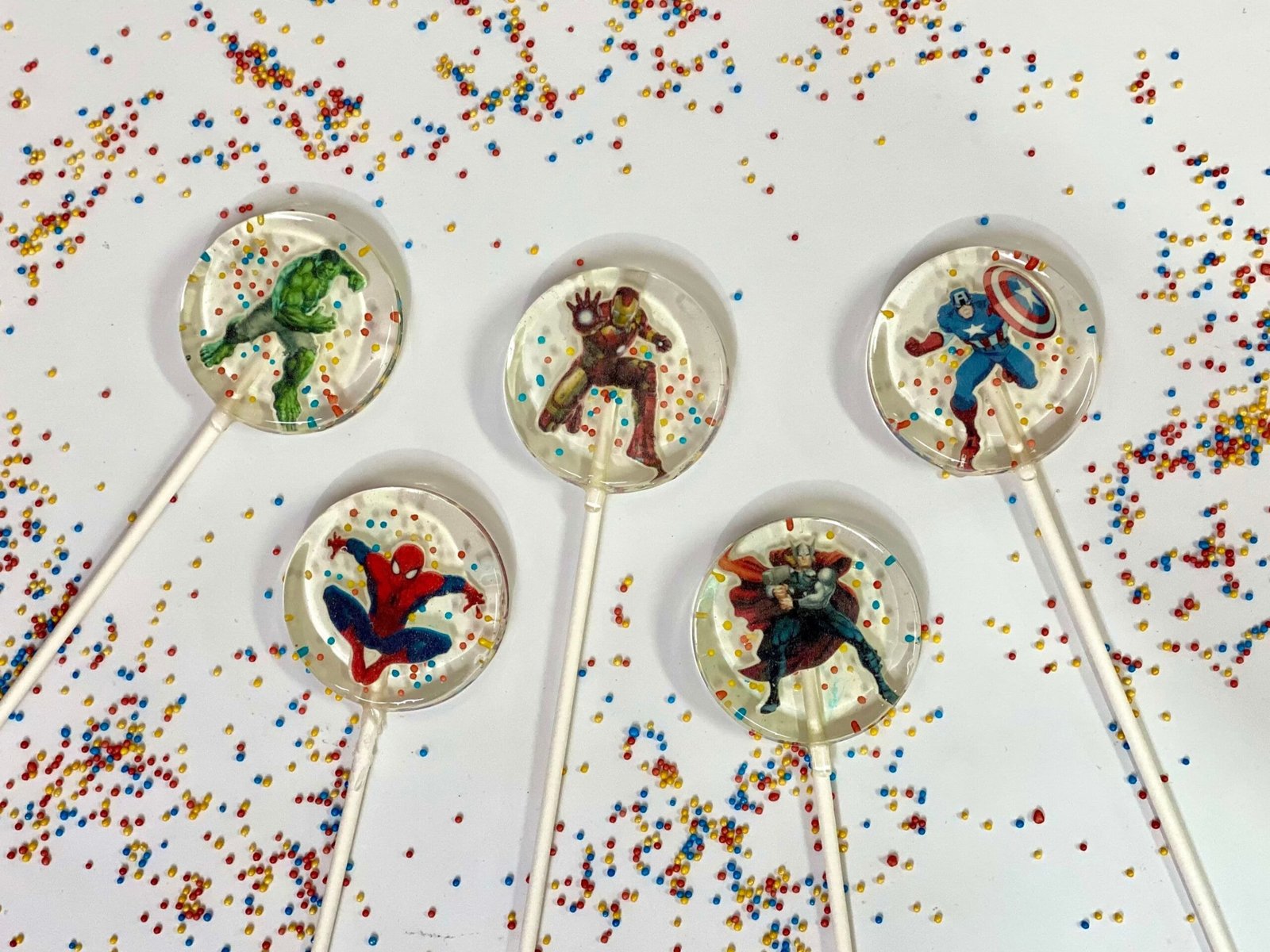 Piruletas personalizadas Marvel Superhéroes