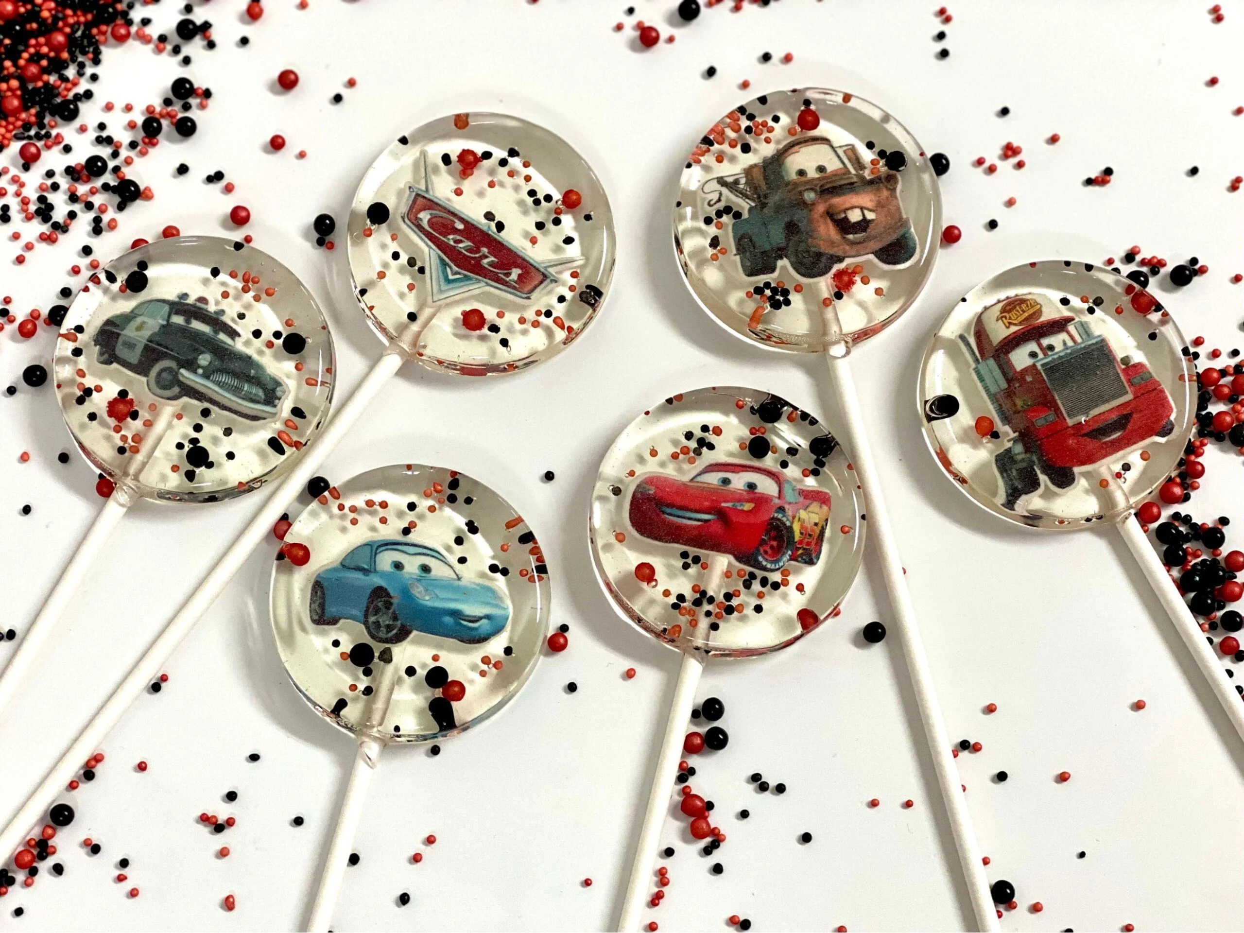 Personalized lollipops from the Cars movie