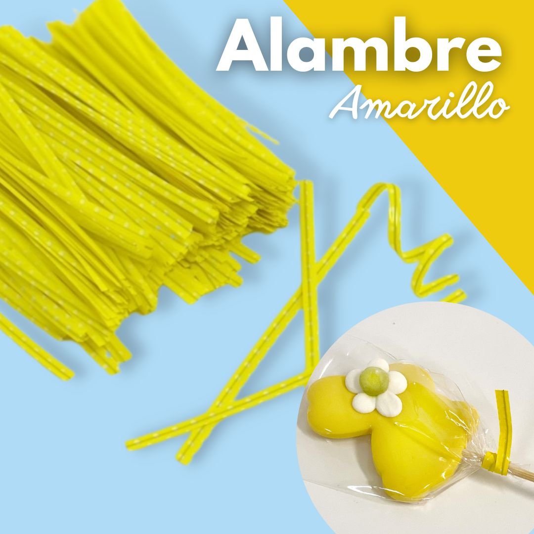 Yellow wires with a polka dot pattern