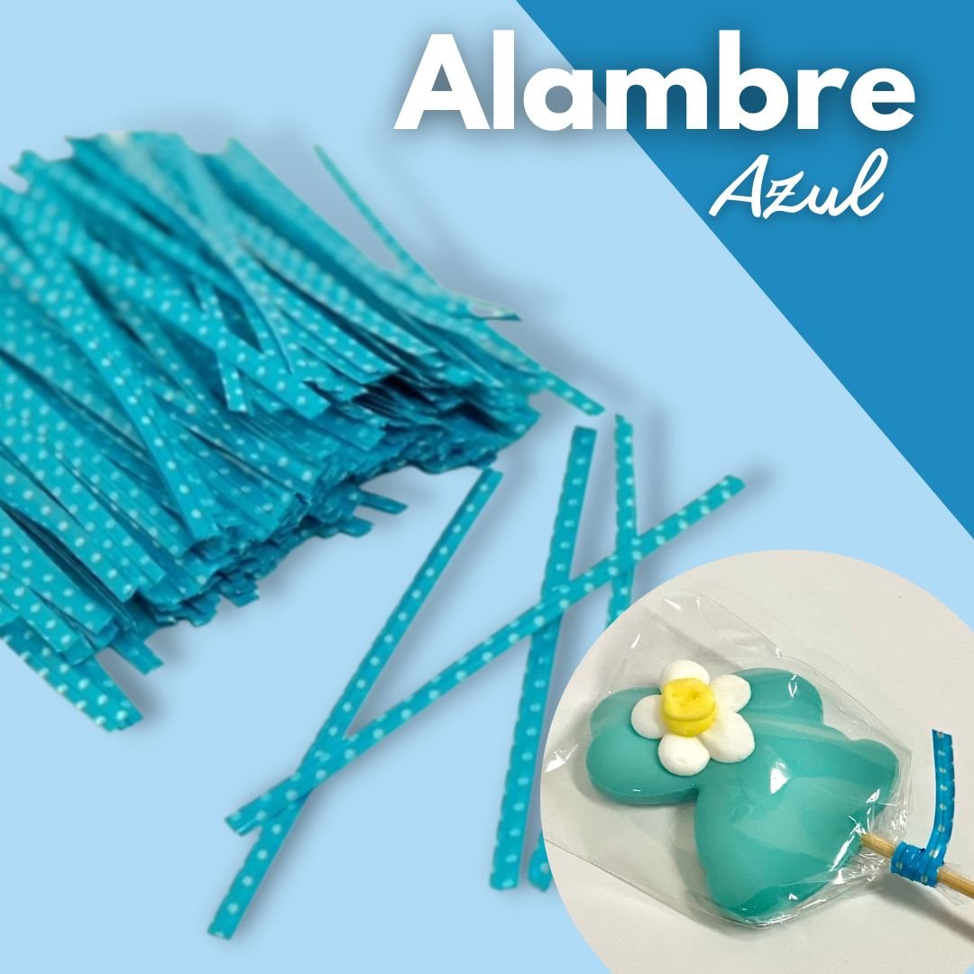 Blue wires with a polka dot pattern