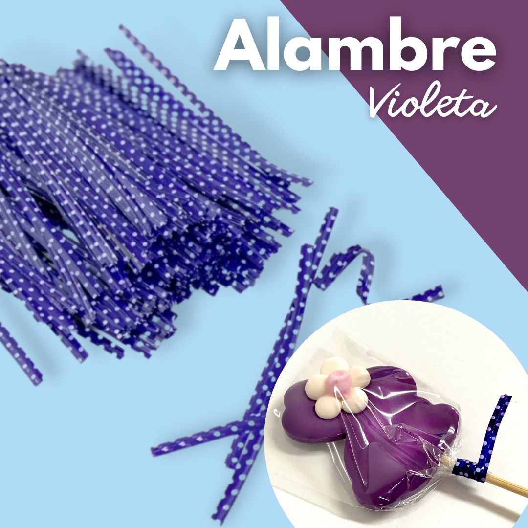 Purple wires with polka dot pattern