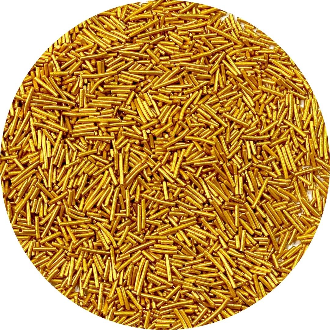 Fideos azúcar XL oro metalizado - Imagen 2