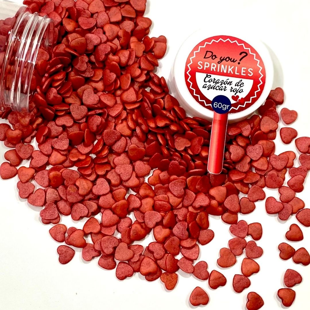 Rote Zuckerherzen