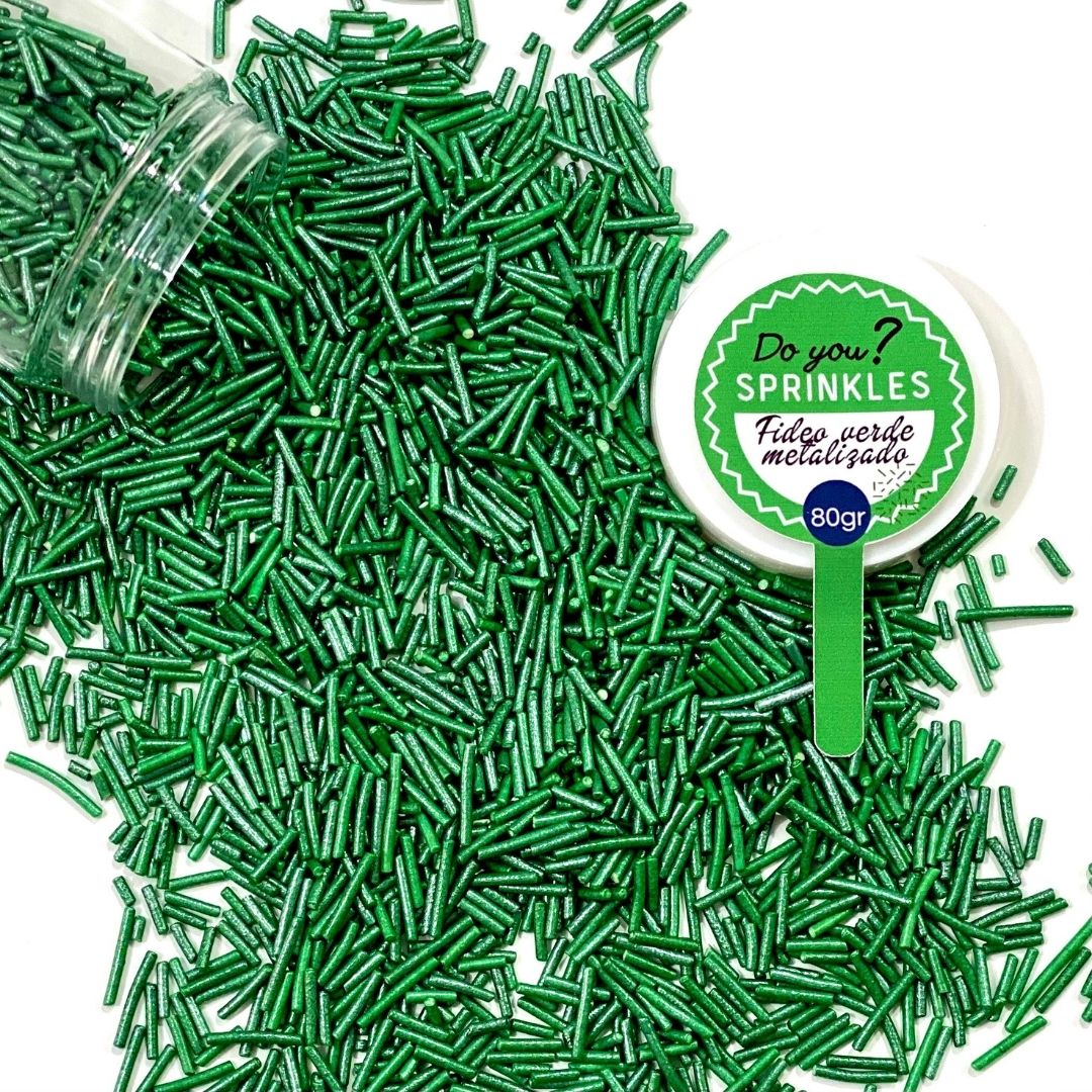 XL metallisch grüne Zuckernudeln