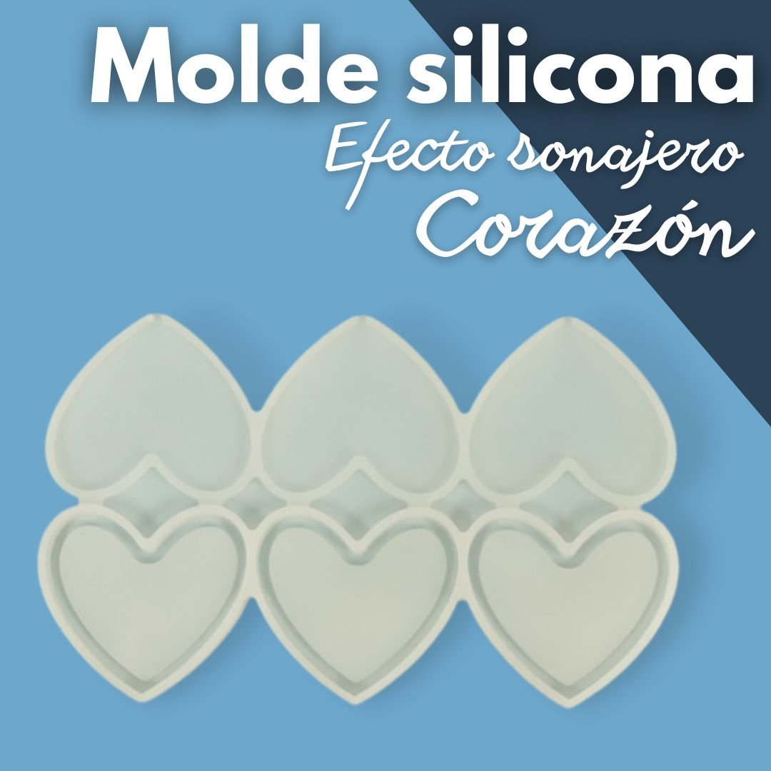 Heart rattle effect silicone mold