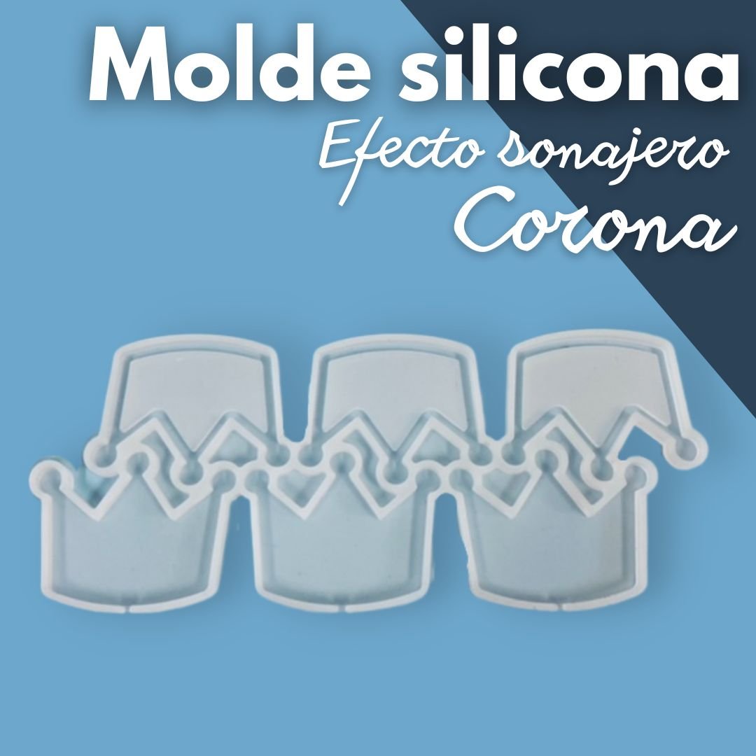 Crown rattle effect silicone mold
