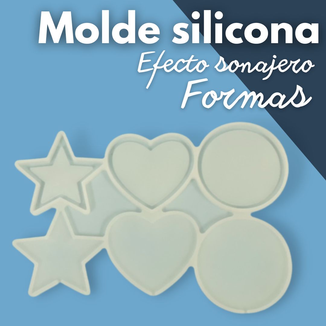 Silicone mold with rattle effect shapes
