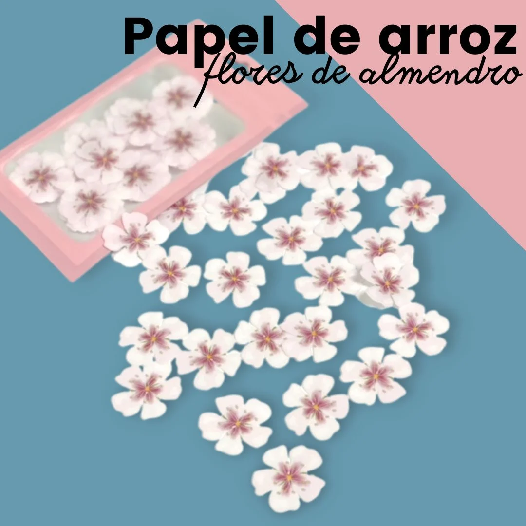 Flores de almendro de oblea