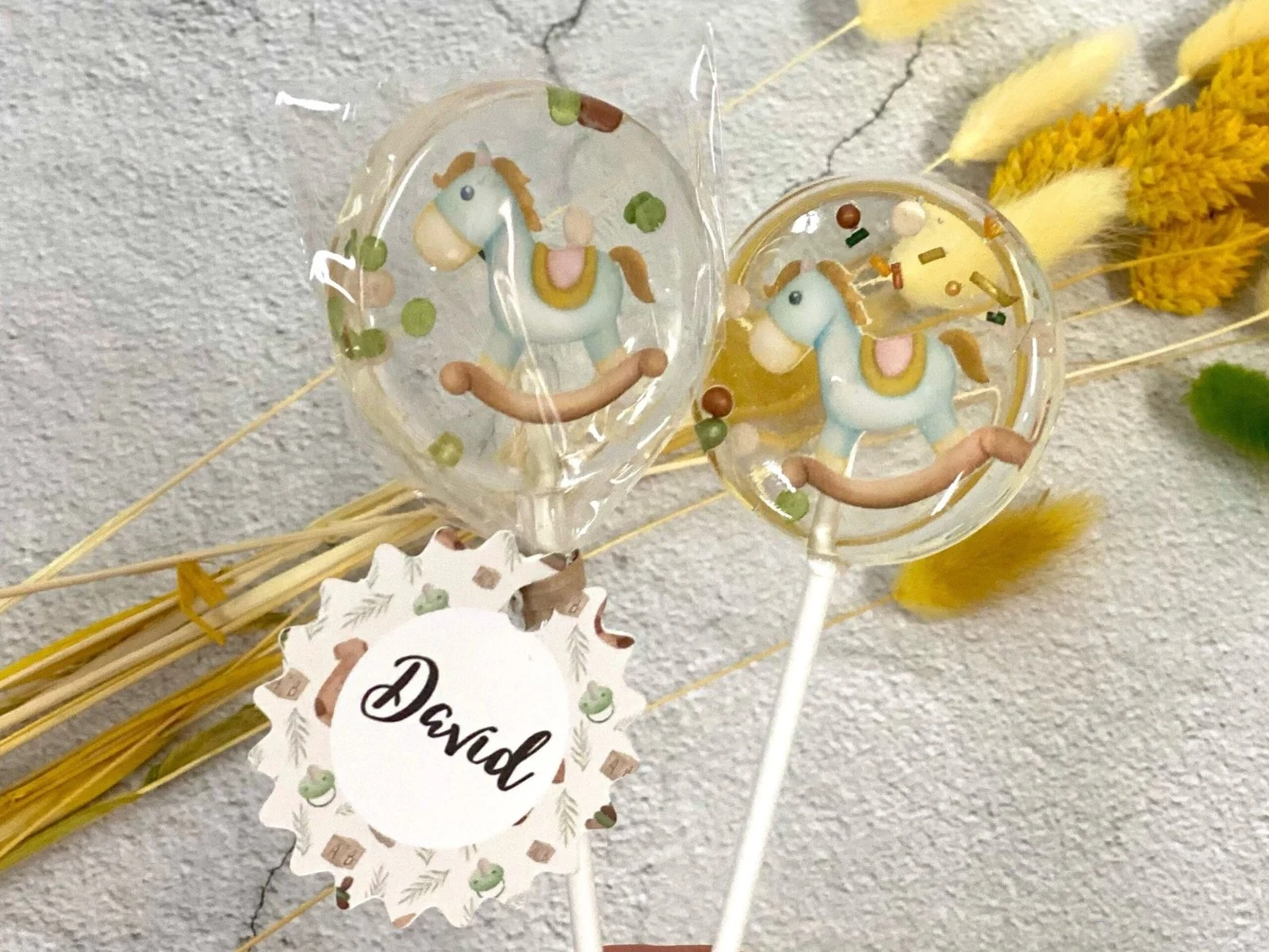 Piruletas personalizadas baby shower mix vintage - Imagen 5