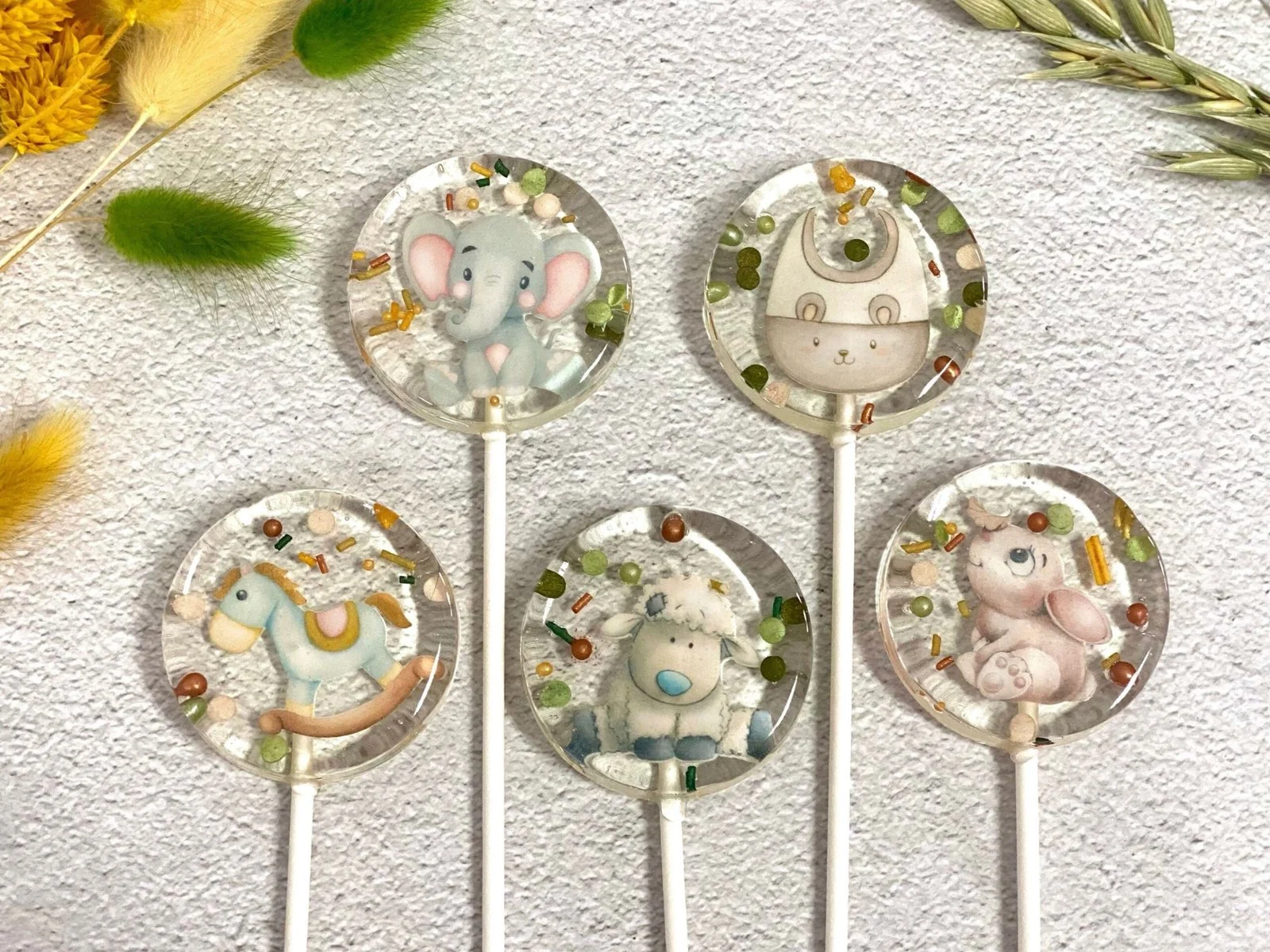 Piruletas personalizadas baby shower mix vintage - Imagen 6