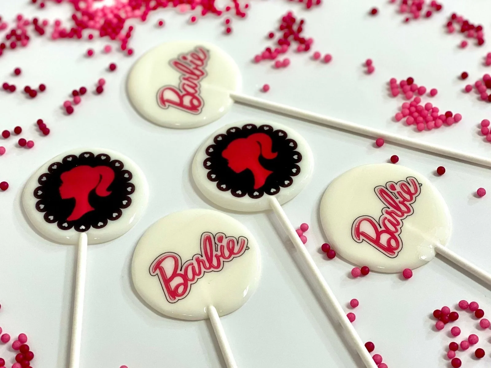 Piruletas personalizadas Barbie silueta - Imagen 4