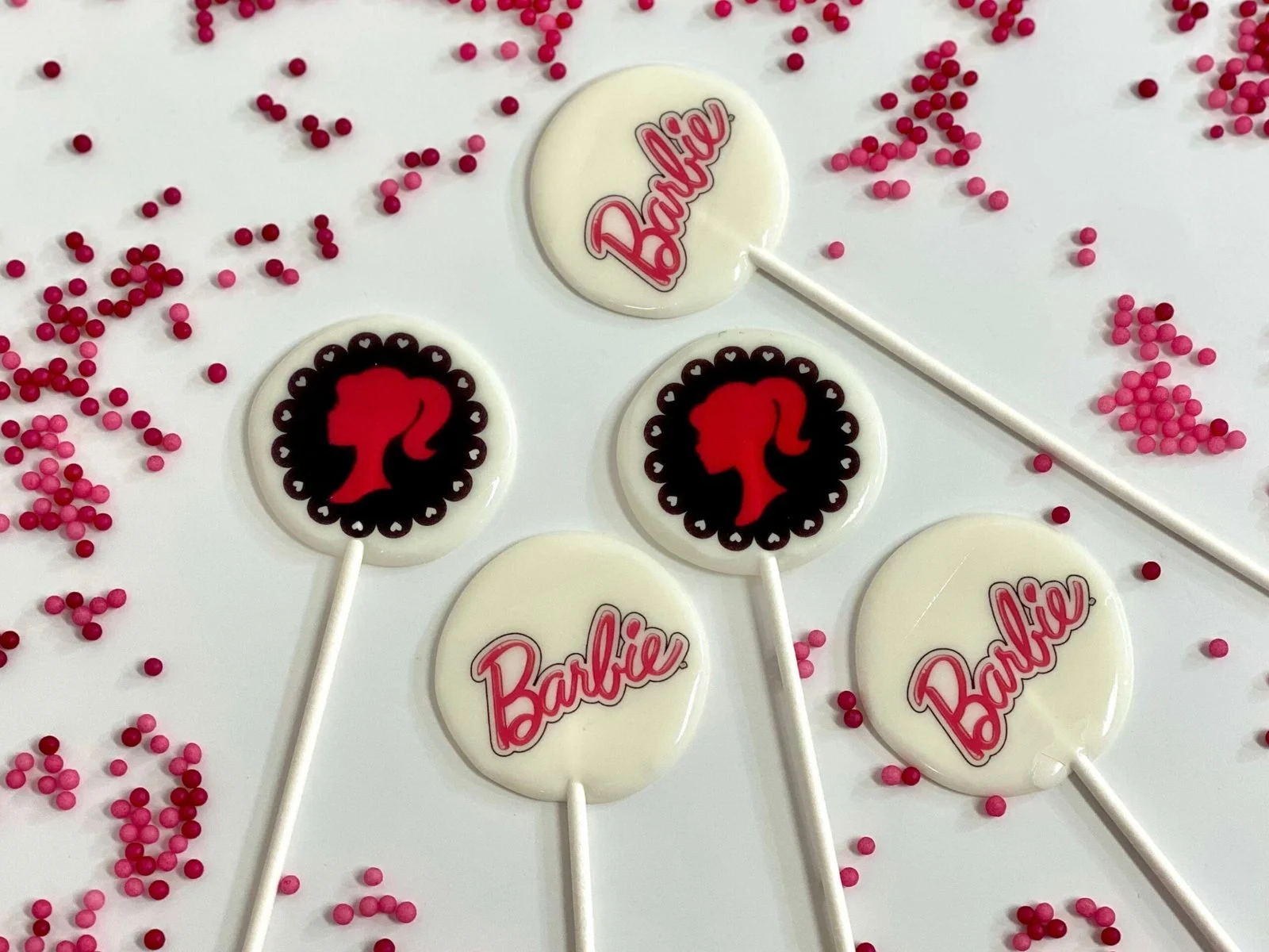 Piruletas personalizadas Barbie silueta