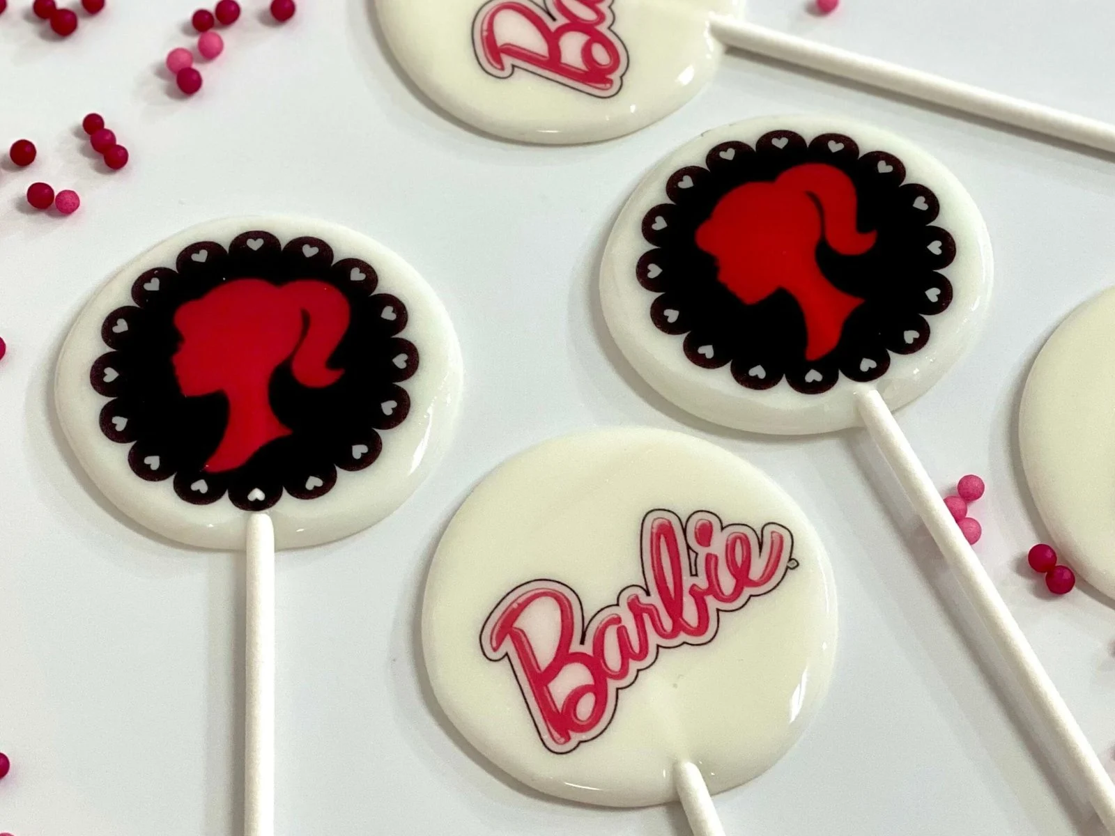 Piruletas personalizadas Barbie silueta - Imagen 3