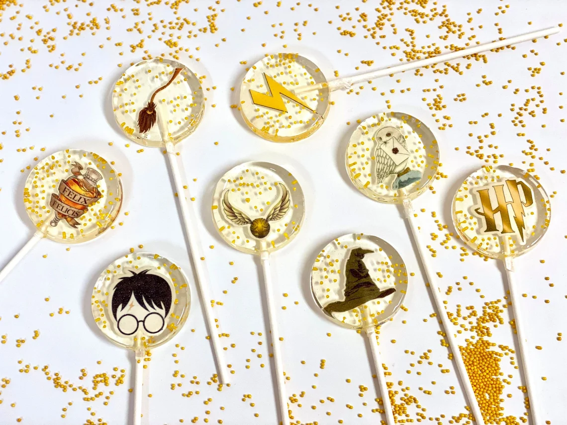 Piruletas de Harry Potter hechas a mano sin azúcar