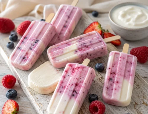 Polos de yogur y frutos rojos sin azúcar añadido con isomalt