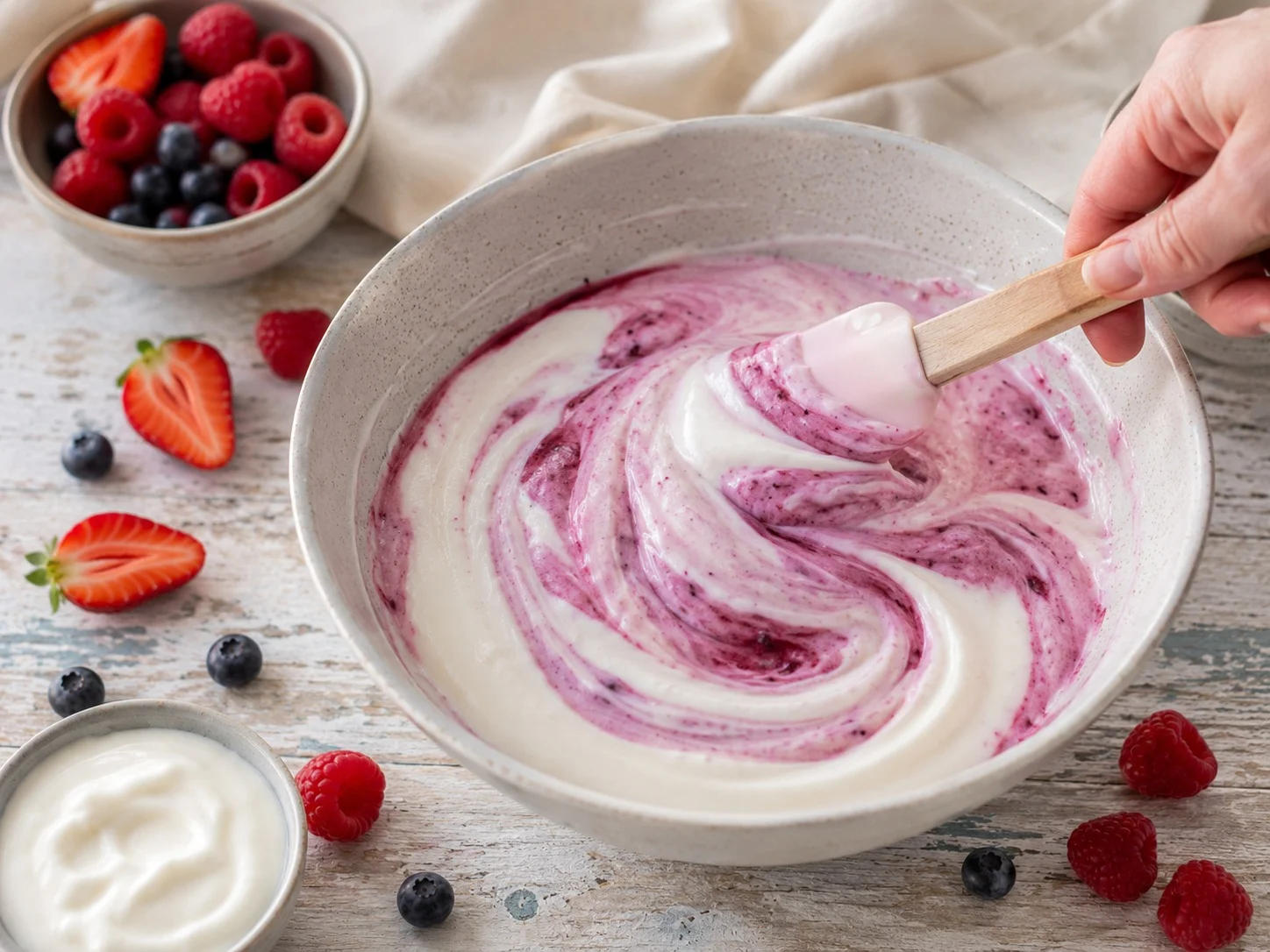 Polo de yogurt y frutos rojos con isomalt paso 5