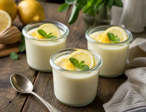 Panna cotta de limón sin azúcar añadido con isomalt