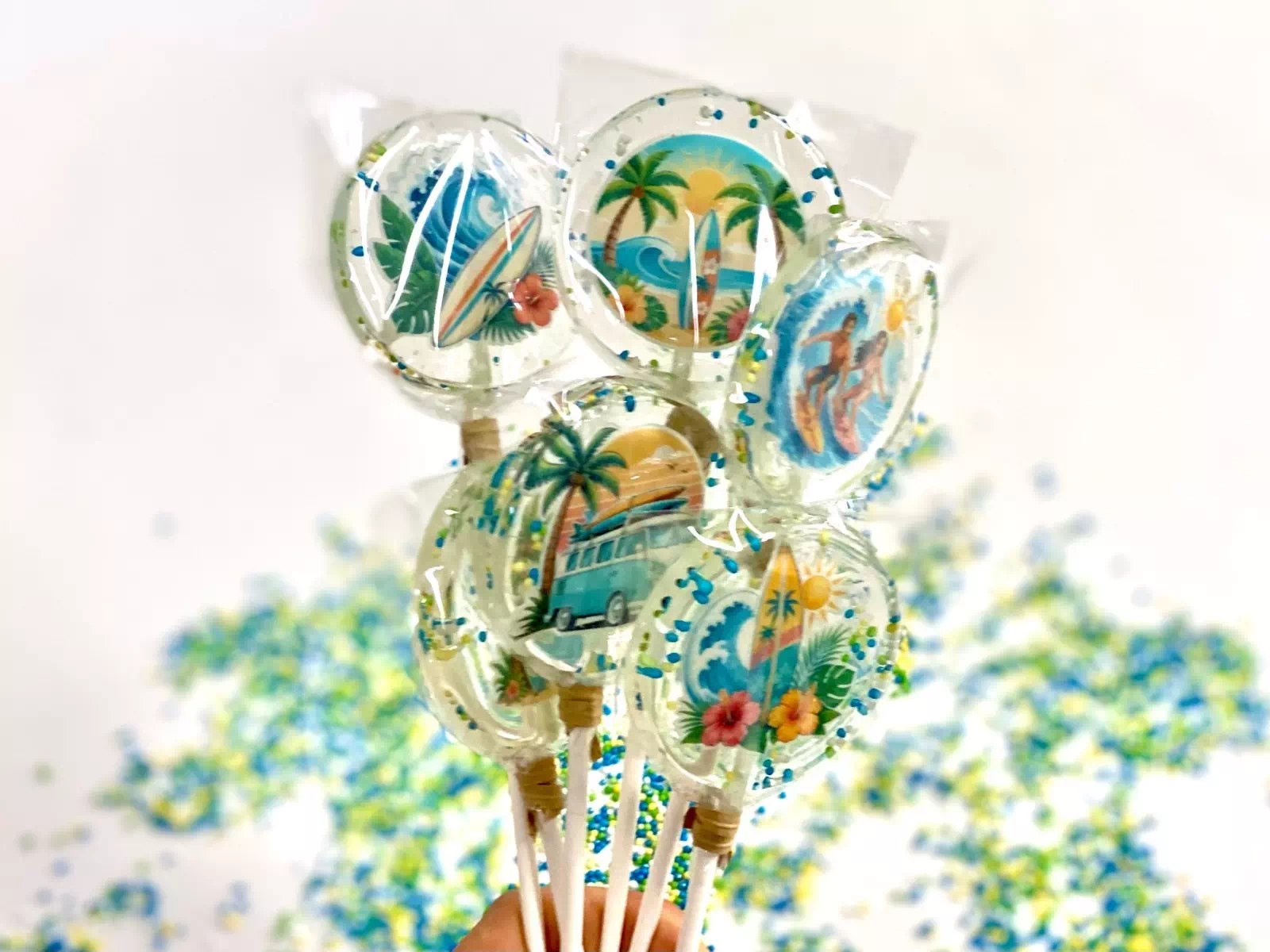 Piruletas personalizadas temática Surf - Imagen 6